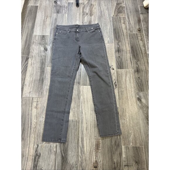 J. McLaughlin Women's Size 12 Lexi Pant Jeans Denim Mid Gray